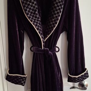 Luxurious Purple Velvet Robe